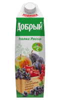 Нектар Добрый Слива смородина яблоко вишня 1л. (12 шт.)